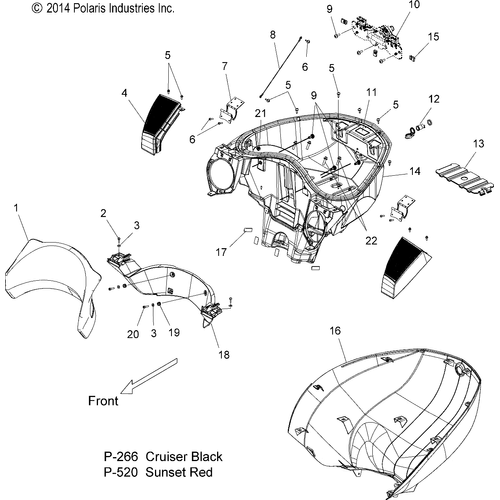 Panel, Base, Trunk by Polaris 5437444-520 Trunk Panel
