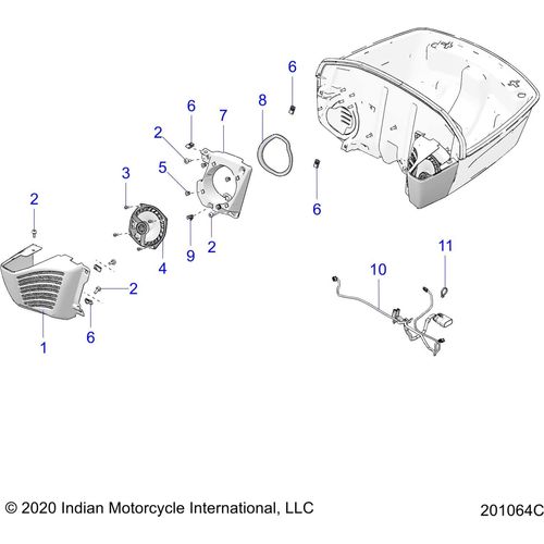 Panel Speaker Housing LH by Polaris 5451812 Speaker Housing