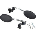 Passenger Chrome Armrests Black by Rivco
