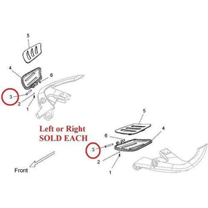 Passenger Floorboard LH Chrome by Polaris 5137338-156 Floorboards