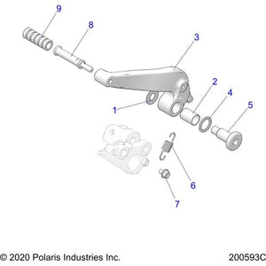 Pedal Brake N Black by Polaris 5138885-658 Brake Pedal