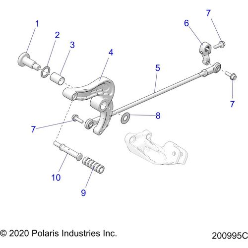 Pedal Shifter N Black by Polaris 1020032-658 Shifter Lever