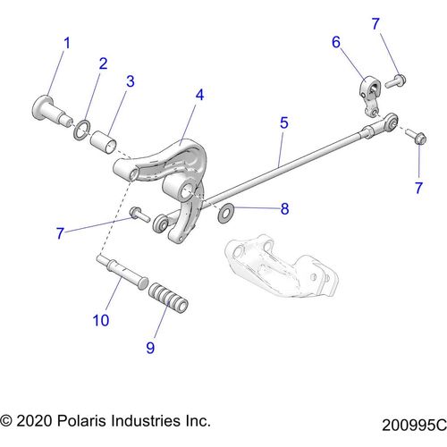 Pedal Shifter N GBlack by Polaris 5138884-658 Shifter Lever