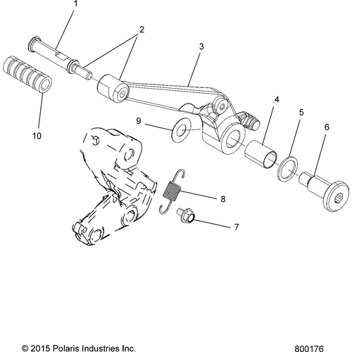 Off Road Express OEM Hardware Peg, Pedal [Svc Part Is Unpainted] by Polaris 5138965