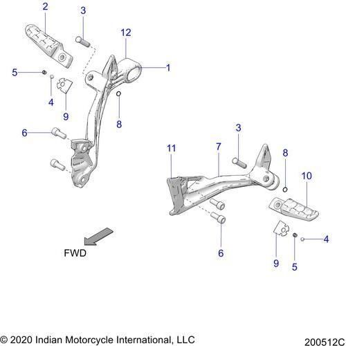 Pin-Pivot Footpeg by Polaris 7662373 Pivot Pin
