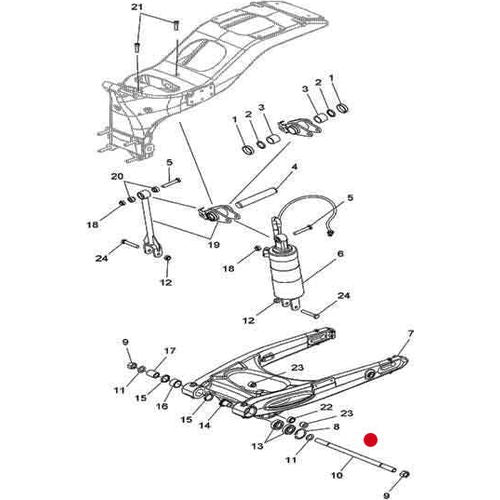 Swingarm Pivot Pin by Polaris - Witchdoctors - Suspension Repair -