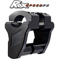 Pivoting Handlebar Bar Risers +2 inches Black Finish by Rox Speed FX