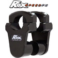 Pivoting Handlebar Bar Risers +2 inches Black Finish by Rox Speed FX