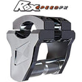 Pivoting Handlebar Bar Risers +2 inches Chrome Finish by Rox Speed FX