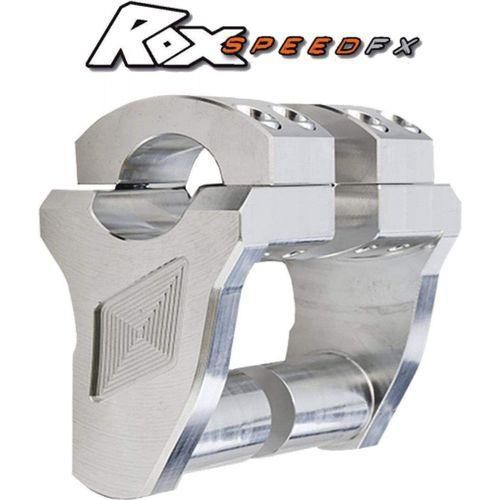 Pivoting Handlebar Bar Risers +2 inches Machine Finish by Rox Speed FX