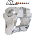 Pivoting Handlebar Bar Risers +2 inches Machine Finish by Rox Speed FX