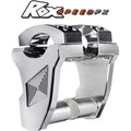 Pivoting Handlebar Bar Risers +3 inches Chrome Finish by Rox Speed FX