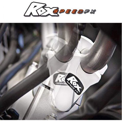 Parts Unlimited Handlebar Risers Pivoting Handlebar Bar Risers +3 inches Machine Finish by Rox Speed FX 4R-P3RX-M