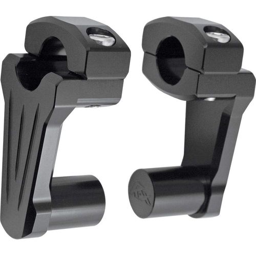 Pivoting Handlebar Riser Black 2" Rise by Rox Speed FX 4R-P2CC01 Handlebar Risers