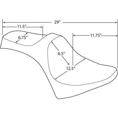 Predator III Seat DDBLK by Drag Specialties 0810-2119 Seat