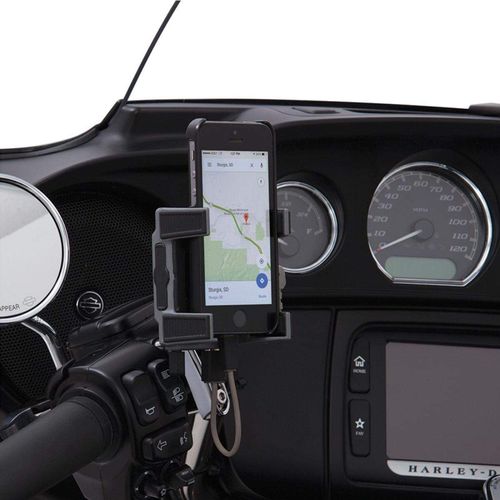 Premium Smartphone GPS Holder With Charger Chrome by Ciro