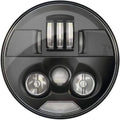 Indian ProBEAM® LED Headlight, 7 Inch Round, Black by Custom Dynamics
