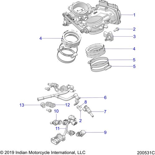 Rail-Fuel V-Twin 4-Bar by Polaris 2522168 Fuel Hose / Line