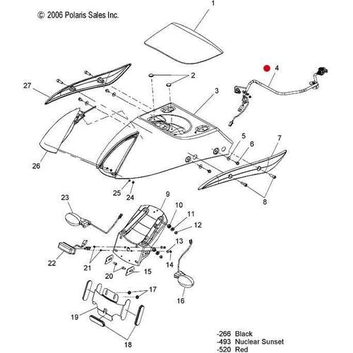 Rear Wire Harness by Polaris 2461171 Wiring Harness