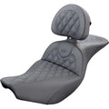 Roadsofa™ Lattice Stitched Seat w Drivers Backrest Heated for Indian Touring by Saddlemen