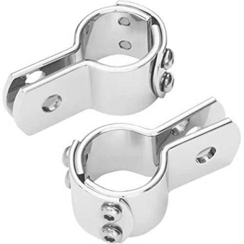 Big Bike Parts Highway Bar Pegs & Mounts Round 3pcs 1 1/4" Clamp 3/8" Mount Hole by Show Chrome 22-125