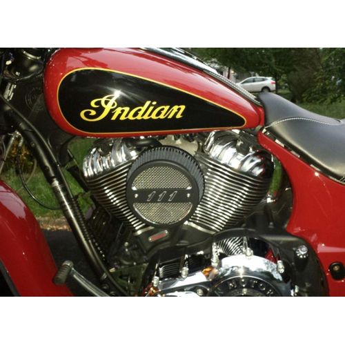 Round High Flow Indian  Air Cleaner, 111 by Wimmer Custom Cycle Air Cleaner