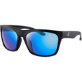 Route Sunglasses Matte Black W/Pur Hd/Light Blue Revo Mirr by Bobster