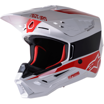 Western Powersports Drop Ship Full Face Helmet 2X / White/Red S-M5 Bond Helmet by Alpinestars 8303522-2032-2XL