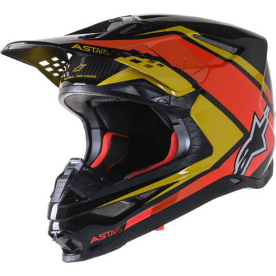 Western Powersports Drop Ship Full Face Helmet 2X / Black/Yellow/Orange S.Tech S-M10 Carbon Meta2 Helmet by Alpinestars 8300422-1549-2XL