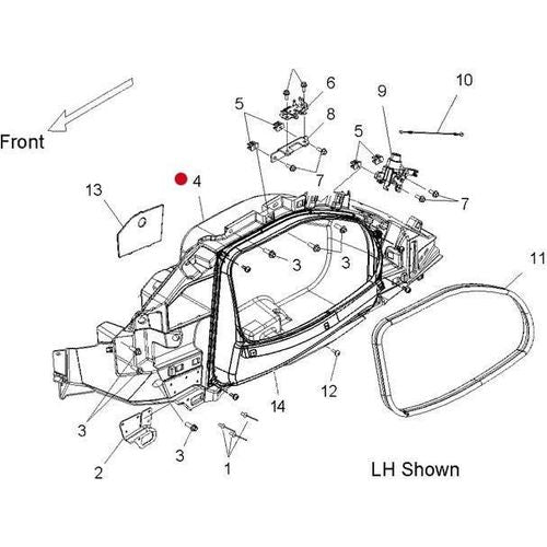 Saddlebag Inner Bin Left w/ABS by Polaris 5438062 Saddlebag Repair