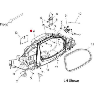 Saddlebag Inner Bin Left w/ABS by Polaris 5438062 Saddlebag Repair