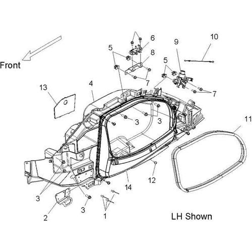 Saddlebag Latch Bracket by Polaris 1017010 Saddlebag Repair