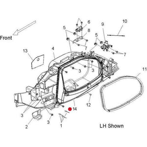 Saddlebag Outer Bin Right by Polaris 5436205 Saddlebag Repair