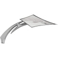 Scorpion Mirror W/Tribal Raised Rib Stem Chrome by Harddrive