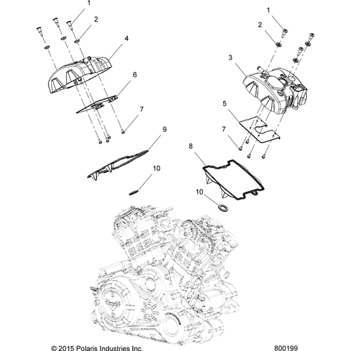 Seal, Valve Cover, Rear by Polaris 5415235 Valve Cover Gasket