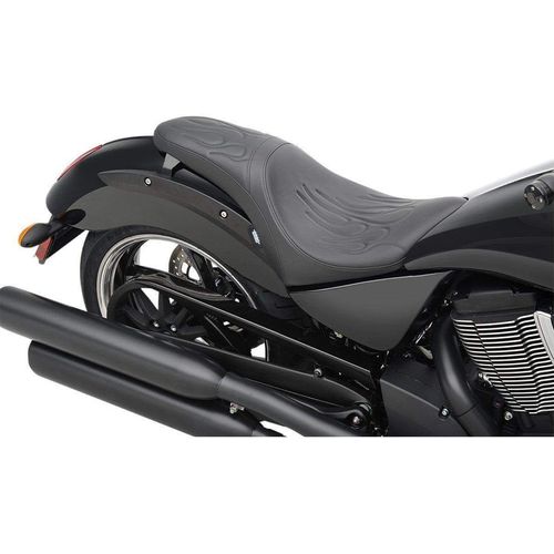Parts Unlimited Drop Ship Seat Seat Black Flame Stitch Predator by Drag Specialties 0810-1597