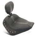 Seat w/ Chrome Studs Black Vinyl w/ Driver Backrest by Mustang Seats