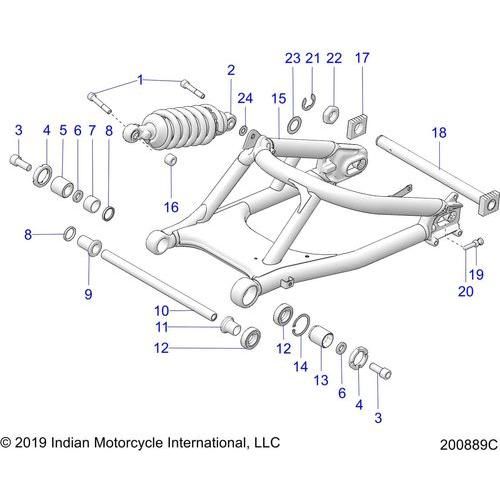 Shaft-Pivot by Polaris 5142071 OEM Hardware