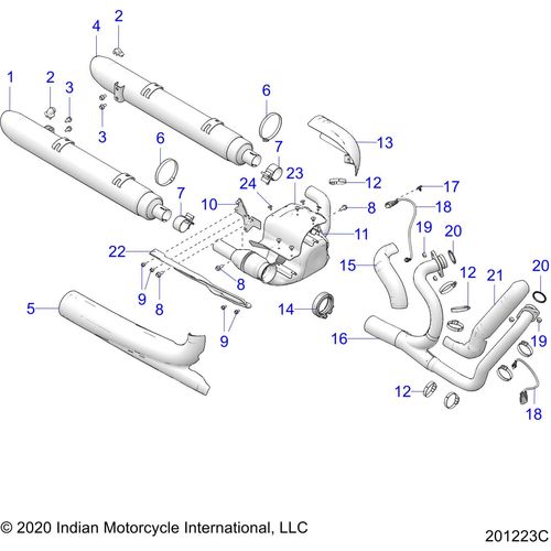 Shield Headpipe Rear Black by Polaris 1263256-266 Exhaust Shield