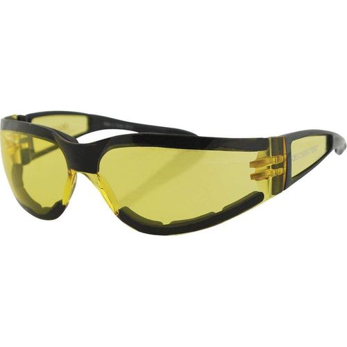 Western Powersports Sunglasses Shield II Sunglasses Black W/Yellow Lens by Bobster ESH204