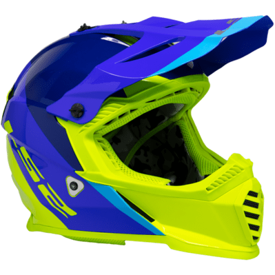 LS2 USA Helmet Shield Shields Helmet Launch - Gloss Blue/Hi Viz - Gate by LS2