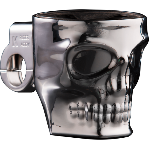 Skull Bar Mount Holder Chrome by Kruzer Kaddy 1075 Beverage Holder