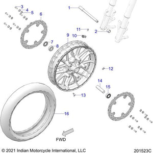 Spacer Bearing Front Wheel Mid by Polaris 5138422 Wheel Spacer