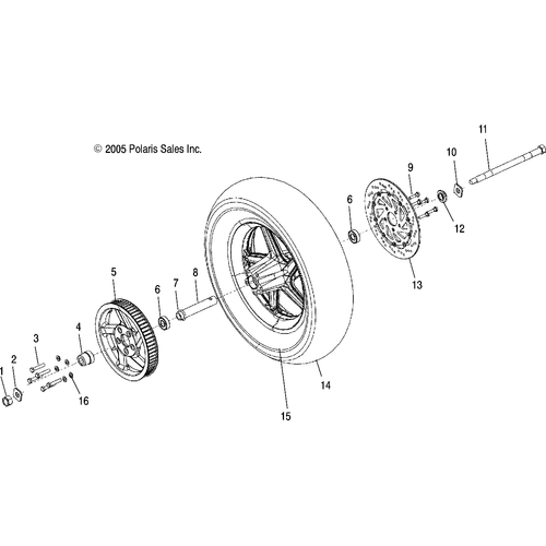Off Road Express OEM Hardware Spacer, Rear Wheel, RH by Polaris 5132624