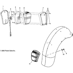 Spacer, Taillamp, Fender, Rear by Polaris 5131842 OEM Spacer