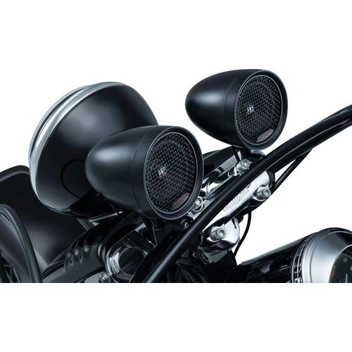 Kuryakyn Speakers Speaker Pods Road Thunder w/ Bluetooth Audio Controller Satin Black by MTX 2713