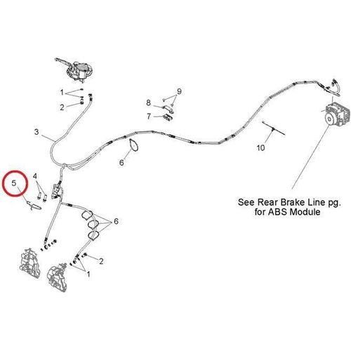 Speed Sensor Loom Wire Clip Front [ABS] by Polaris 5336722 Brake Hardware