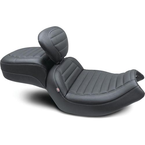 Standard Touring One Piece Seat with Driver Backrest for Indian by Mustang