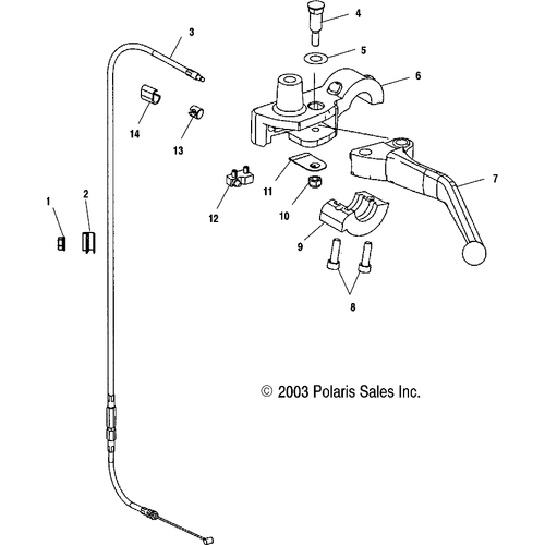 Steering, Clutch Lever Asm. - 2003 Victory Victory Vegas All Options - V03Gb16 Schematic 5794 OEM Schematic