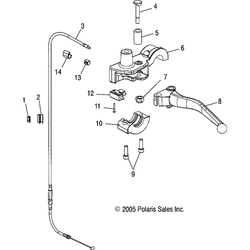 Steering, Clutch Lever Asm. - 2006 Victory Ca Kingpin All Options - V06Cb26 Schematic 5083 OEM Schematic